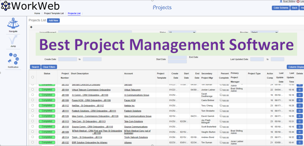 Best Project Management Software | WorkWeb Professional Services